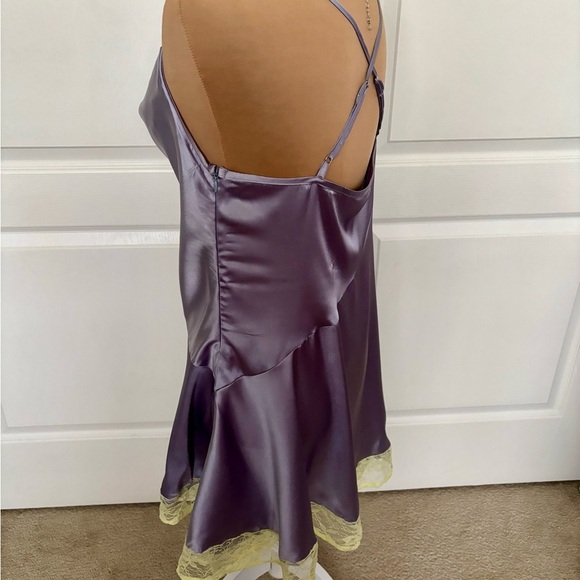 Nasty Gal Lilac Satin Cowl Neck Mini Dress Size 10 - Picture 9 of 13